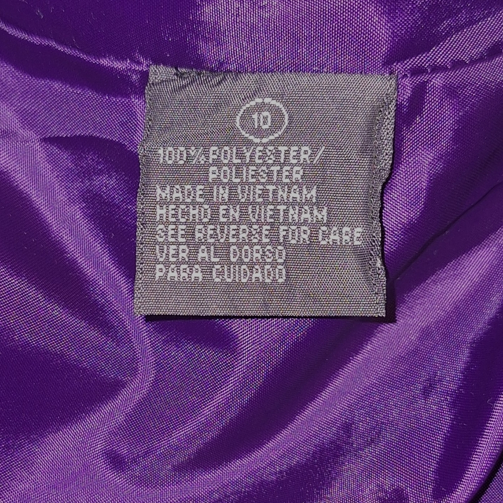 RARE VINTAGE Giorgio Sant' Angelo plum 2pc blazer skirt suit sz 10 *C2 - Picture 5 of 6